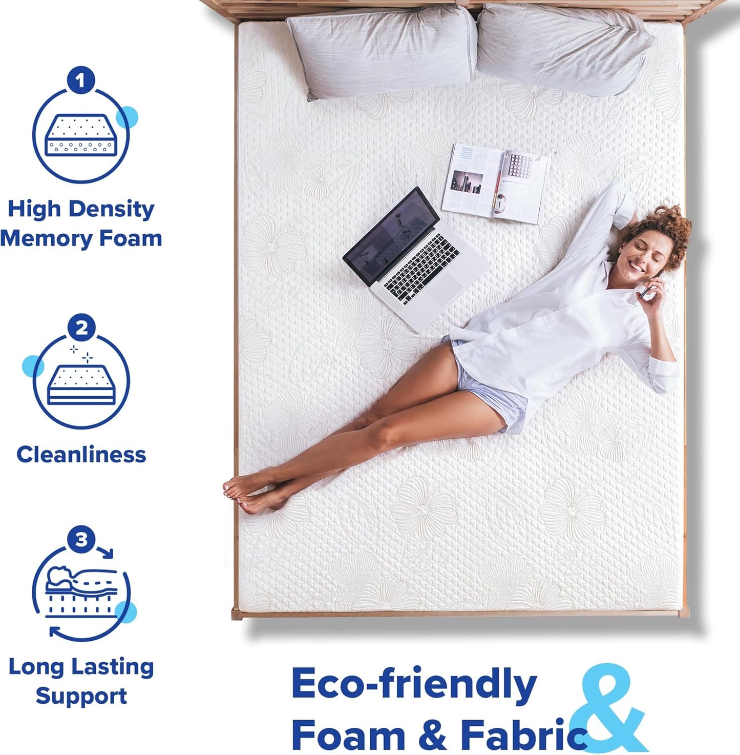 Colchón de espuma viscoelástica Convolution de Sleeplace Olee Sleep ce
