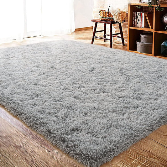 ISEAU Alfombra de área mullida, lanuda, cómoda y esponjosa para dormitorio,...