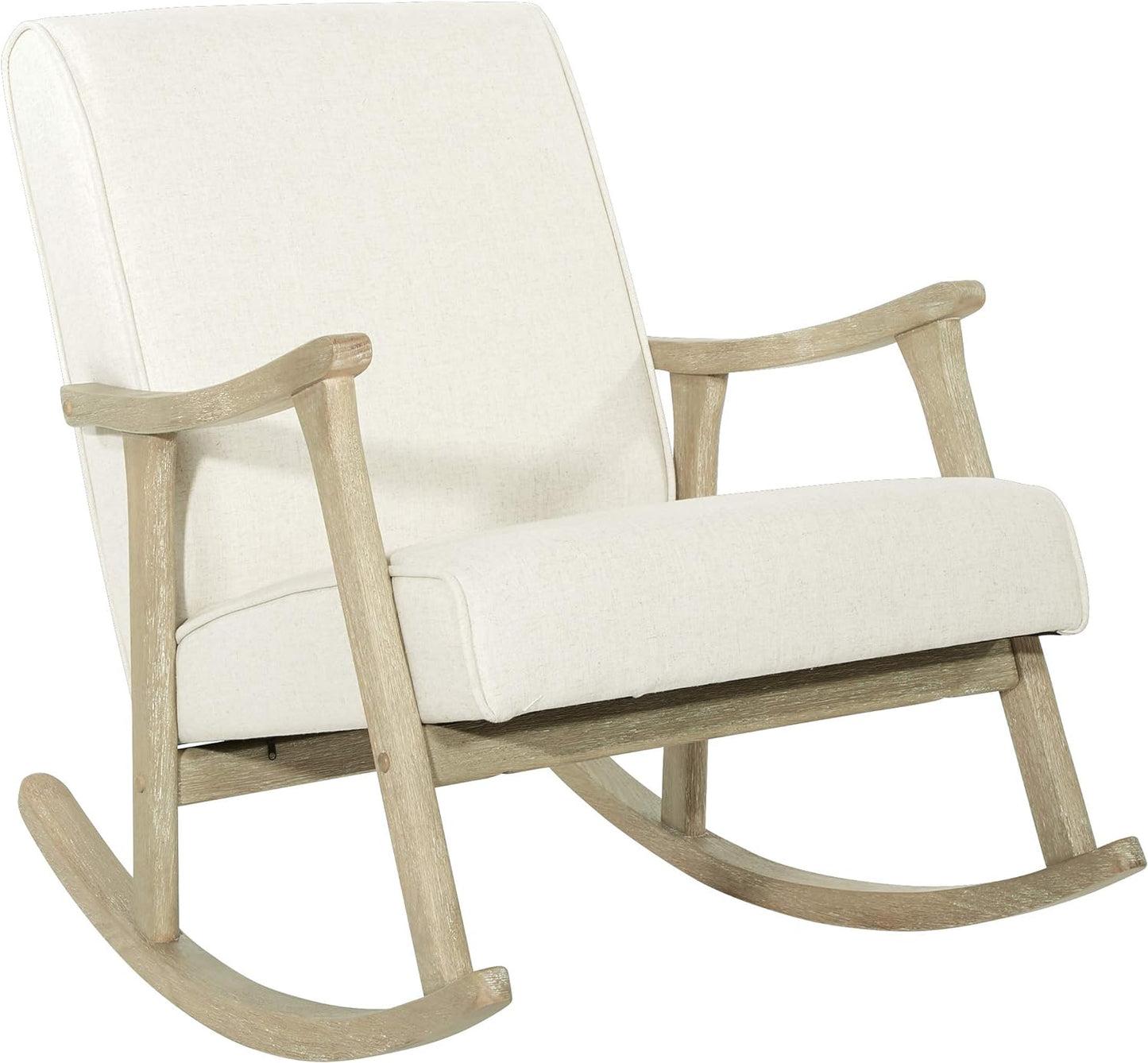 Gainsborough Rocker con asiento acolchado y marco de madera maciza, tela de