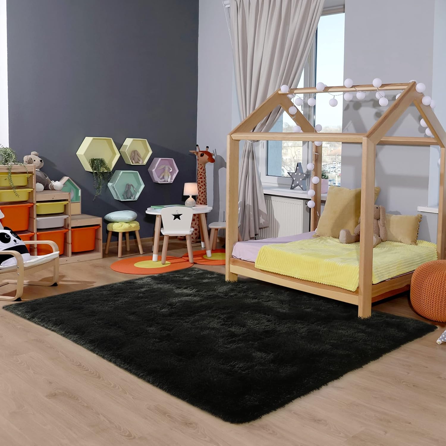 HQAYW Alfombra moderna y esponjosa para dormitorio, sala de estar, ultra suave,...