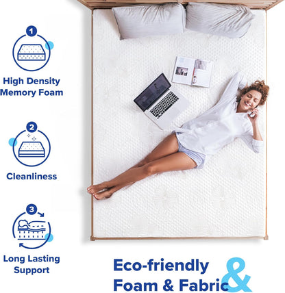 Colchón 9pulgadas con luna gel y 5capas de espuma de memoria , Memory Foam,