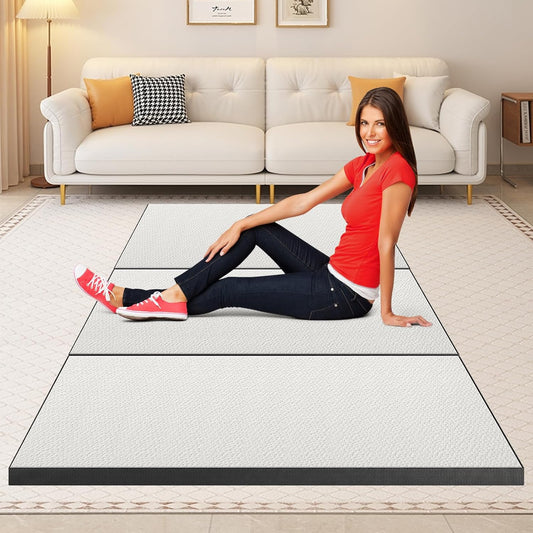 BLKMTY Colchón plegable de 3 pulgadas, colchón de espuma viscoelástica de