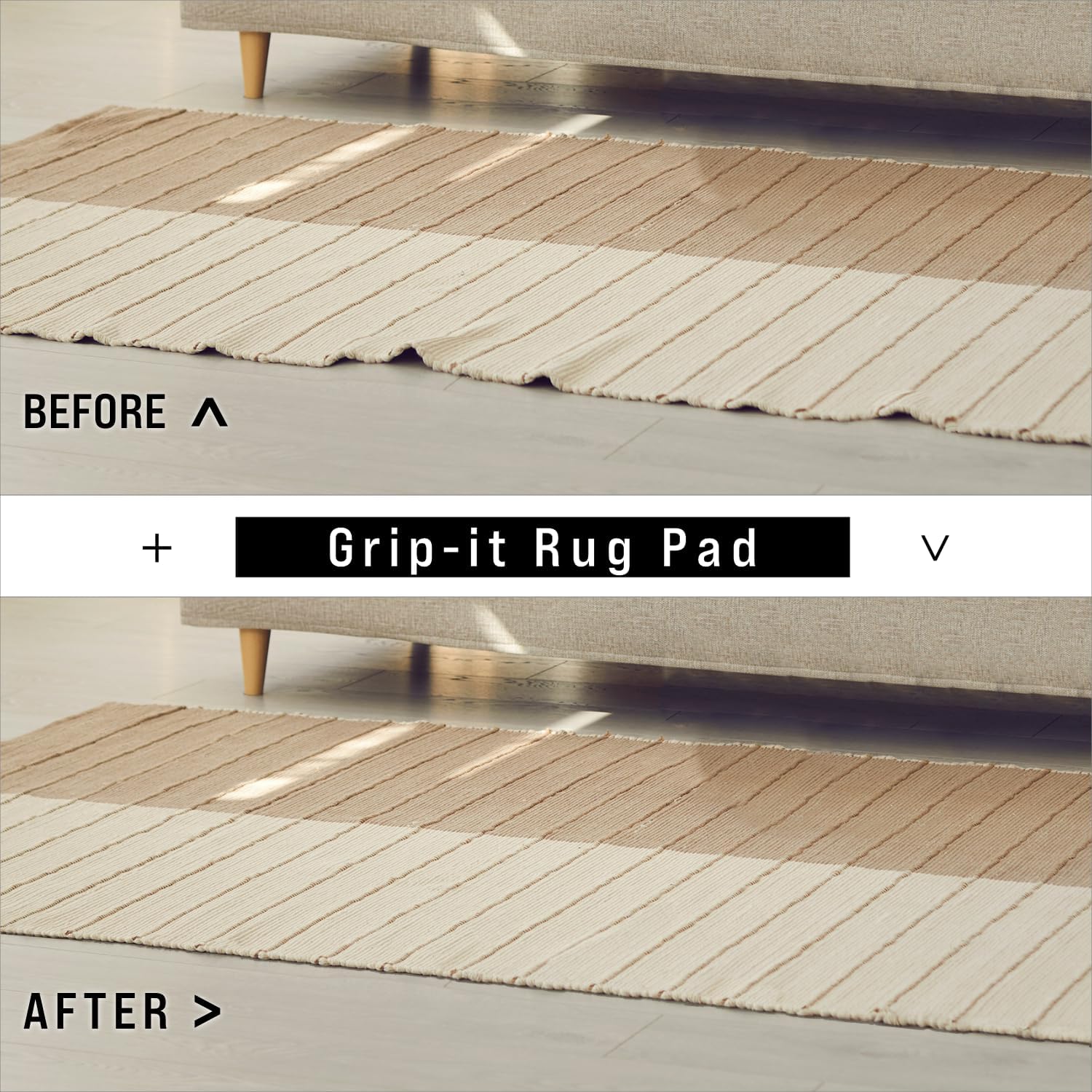 Grip-It Almohadilla antideslizante de agarre sólido para alfombras de área y...