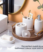 Juego de accesorios de baño, juego completo de accesorios de baño de cerámica...