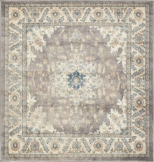 Salzburg Collection Alfombra clásica de diseño tradicional oriental con borde