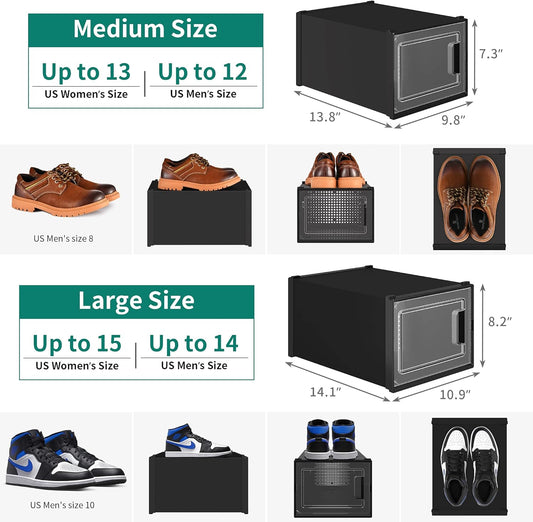 YITAHOME - Caja de almacenamiento de zapatos, tamaño M, 18 organizadores de...
