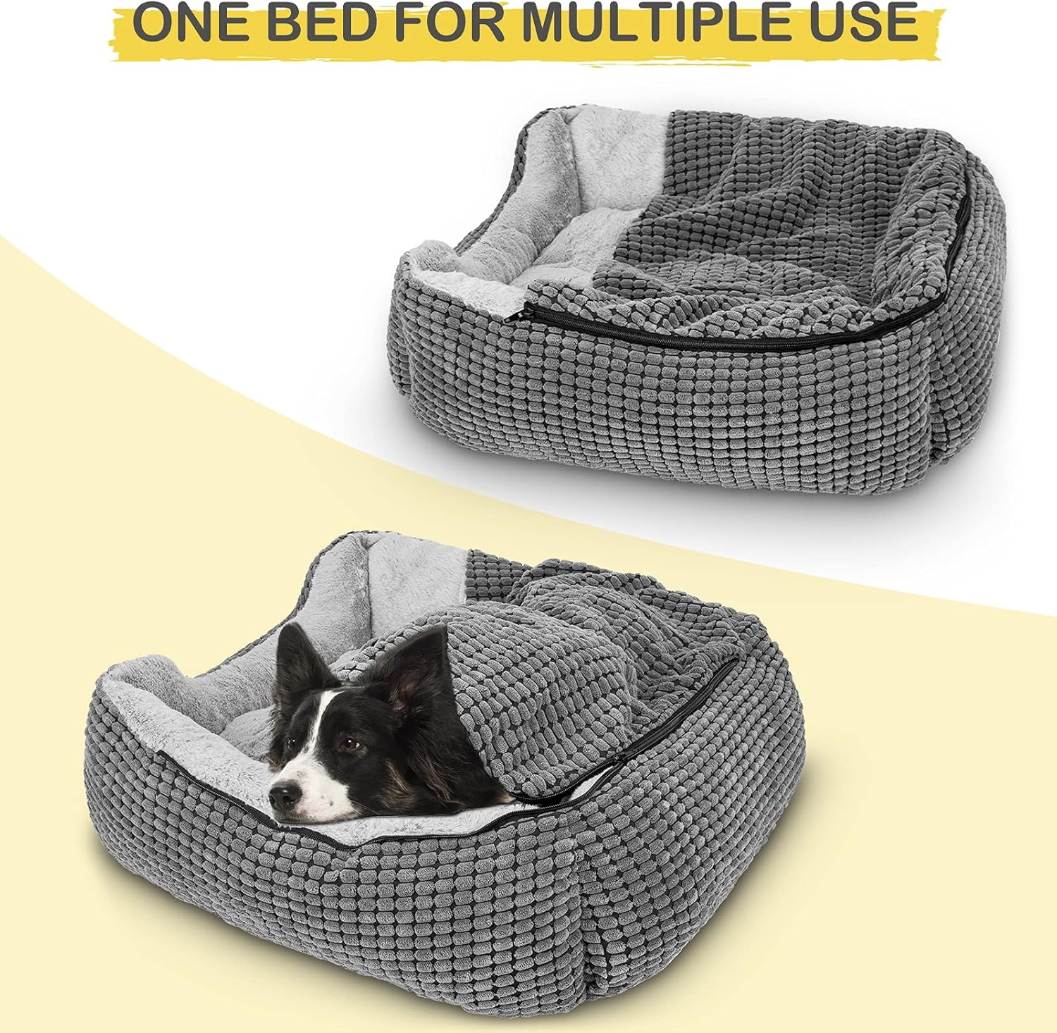 GASUR Camas para perros grandes, medianos y pequeños, manta rectangular con...