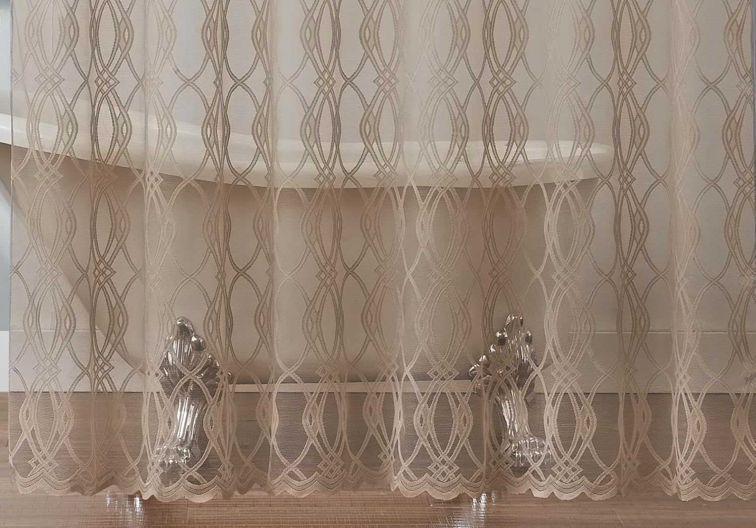 Warm Home Designs Cortina de ducha moderna de 72 pulgadas de largo. Cortina de...