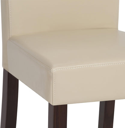 SIMPLIHOME Acadian Transitional Parson - Silla de comedor (juego de 2) en piel...