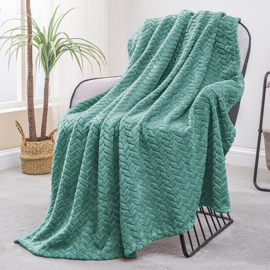 Exclusivo Mezcla - Manta decorativa de vellón, color celadón, para sofá y cama,...