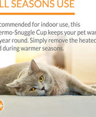 K&H PET PRODUCTS Cama térmica térmica para gatos con taza termoplástica, cama...