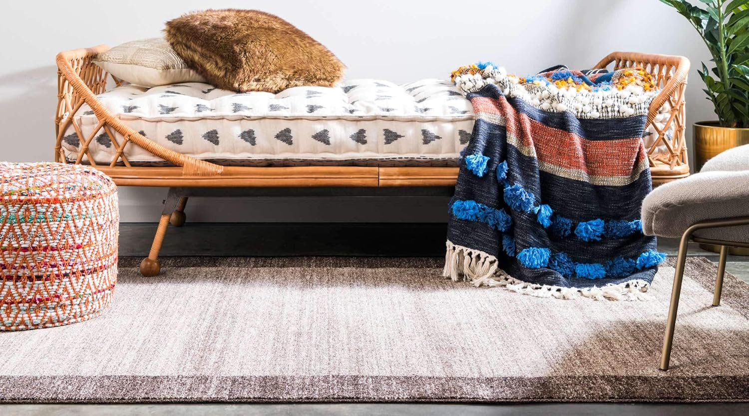 Unique Loom Del Mar Collection - Alfombra de transición contemporánea,...