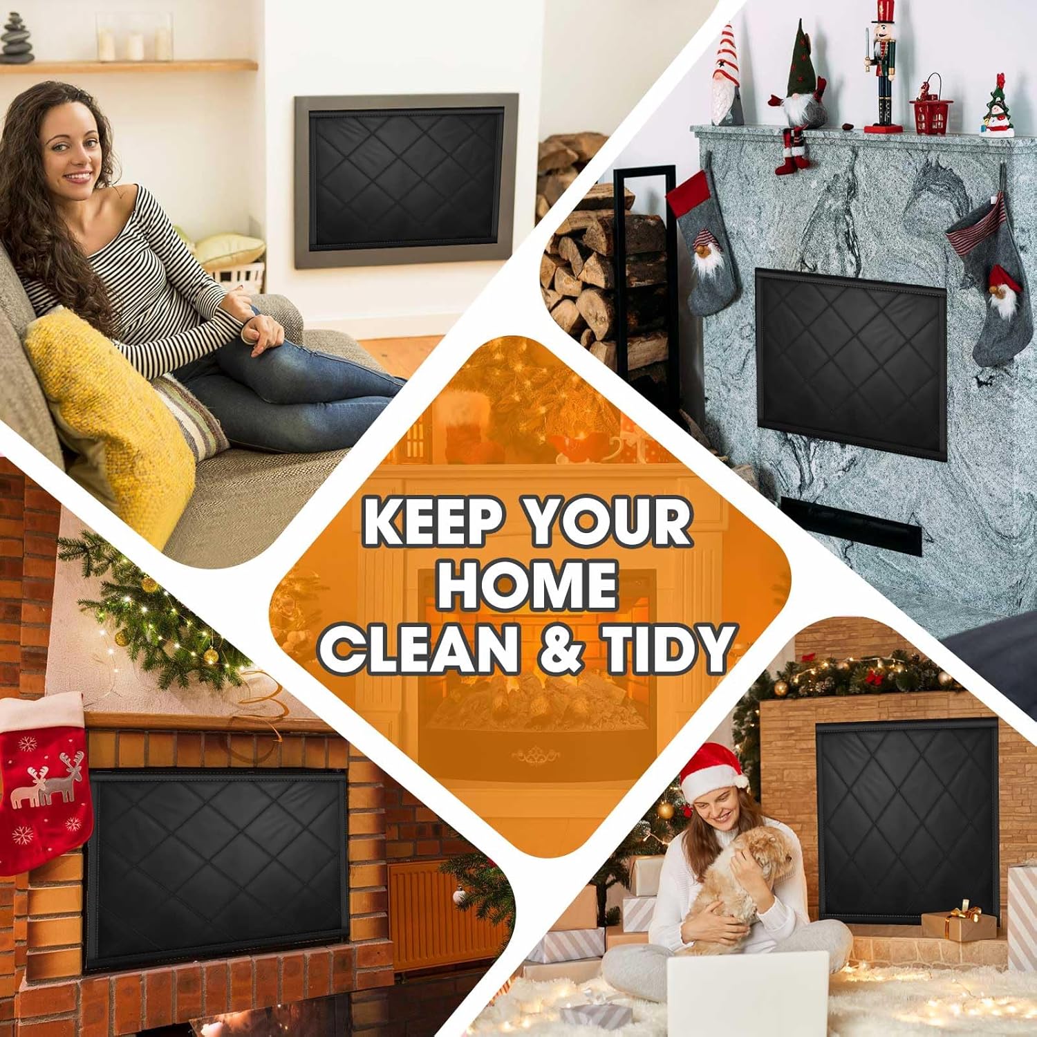 Funda para chimenea, tapón de chimenea para pérdida de calor, manta bloqueadora...