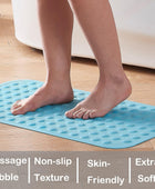 Yanzifly Tapete de baño antideslizante para bañera de silicona, suave y seguro,...