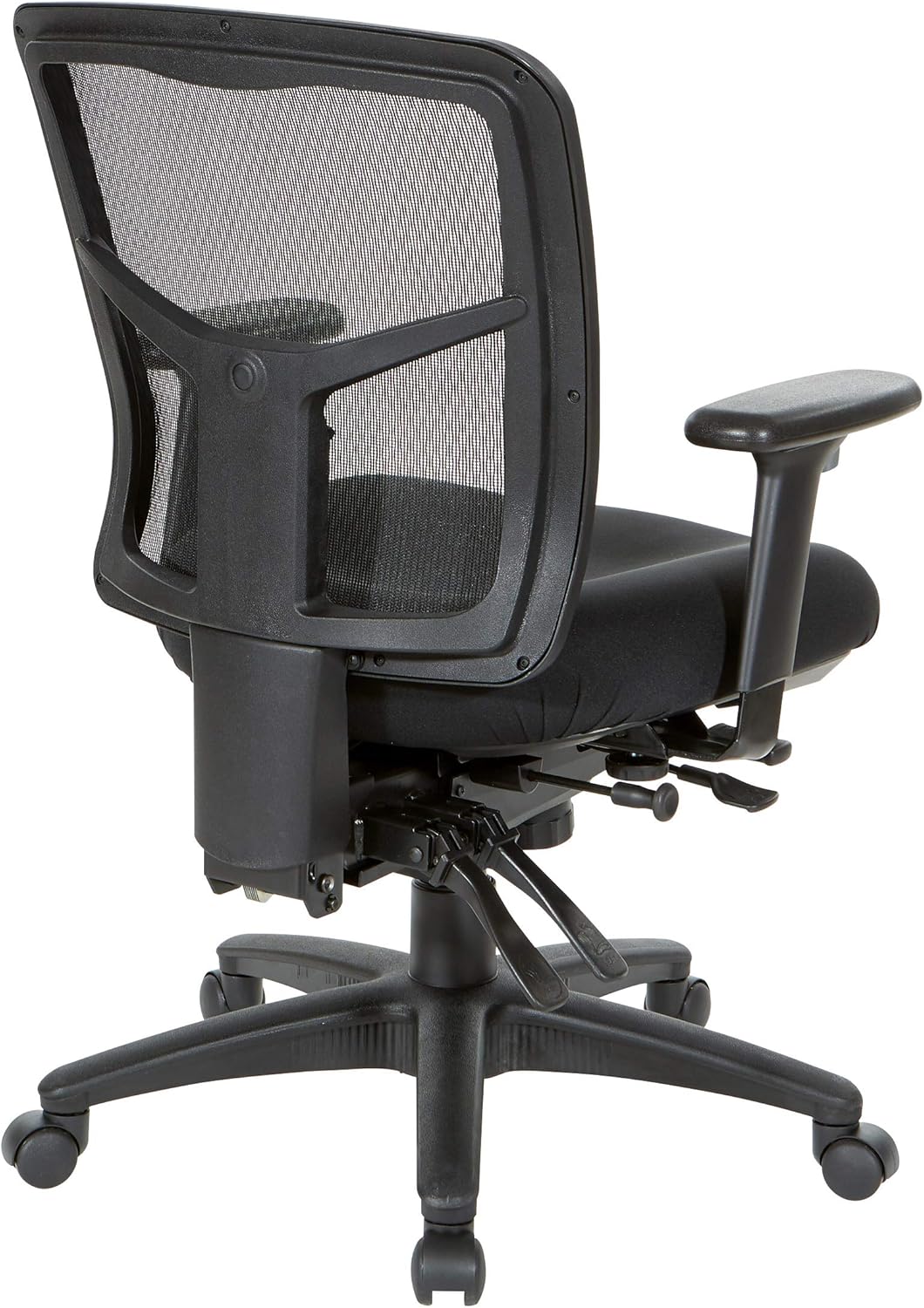 Asiento de respaldo alto Office Star ProGrid con brazos ajustables y deslizador...