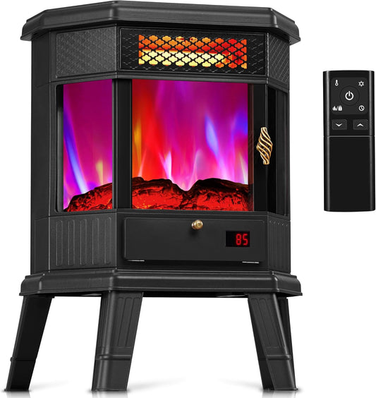 RealSmart Calentador eléctrico de chimenea de 22 pulgadas, estufa de chimenea...