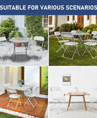 Paquete de 10 sillas plegables de plástico blanco, sillas portátiles de fiesta,...