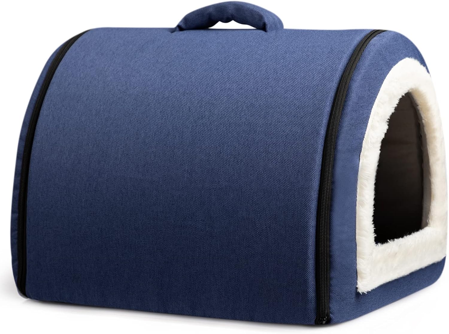 Hollypet Cama de lino para gatos, autocalentable 2 en 1, plegable, con forma de...