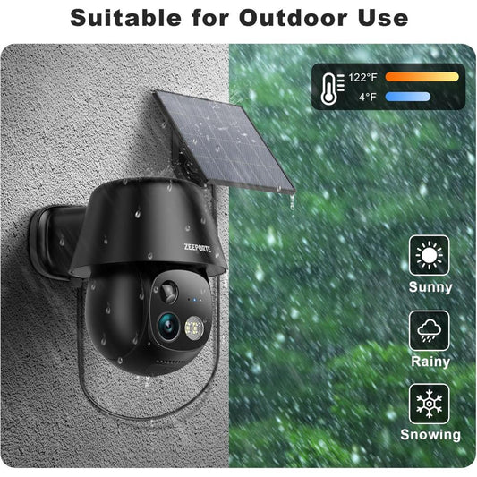 Cámara de seguridad solar ZEEPORTE SECURITY