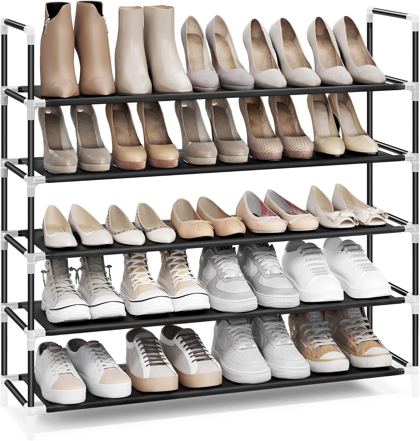 Rejilla para zapatos Songmics de 5 niveles para 25 pares, ahorro de espacio,...