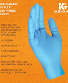 KleenGuard G10 Flex Guantes de nitrilo azules (54332), 3 mil, ambidiestros,