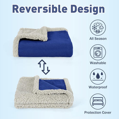 Manta impermeable y a prueba de orina para perros manta suave, reversible y a