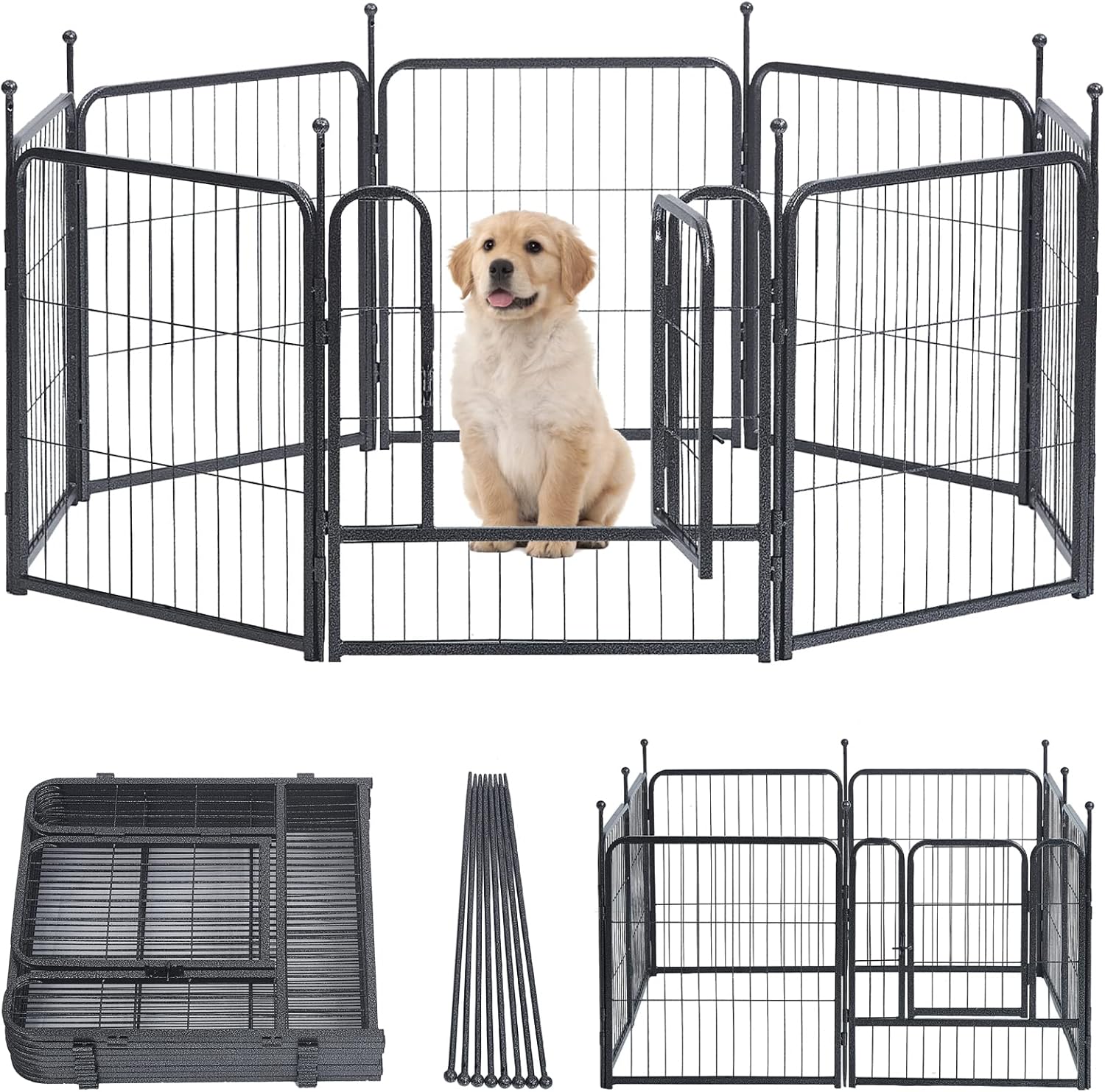 Corralito portátil para perros al aire libre, corral para perros en interiores,...