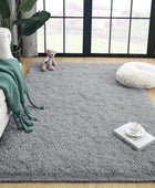 Alfombras peludas súper suaves para sala de estar y dormitorio, alfombras de...