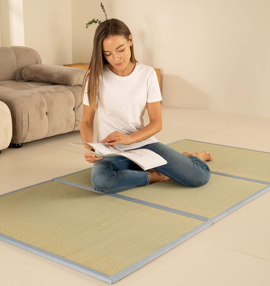 MustMat Tatami Mat Colchón tradicional japonés de tatami que se pliega