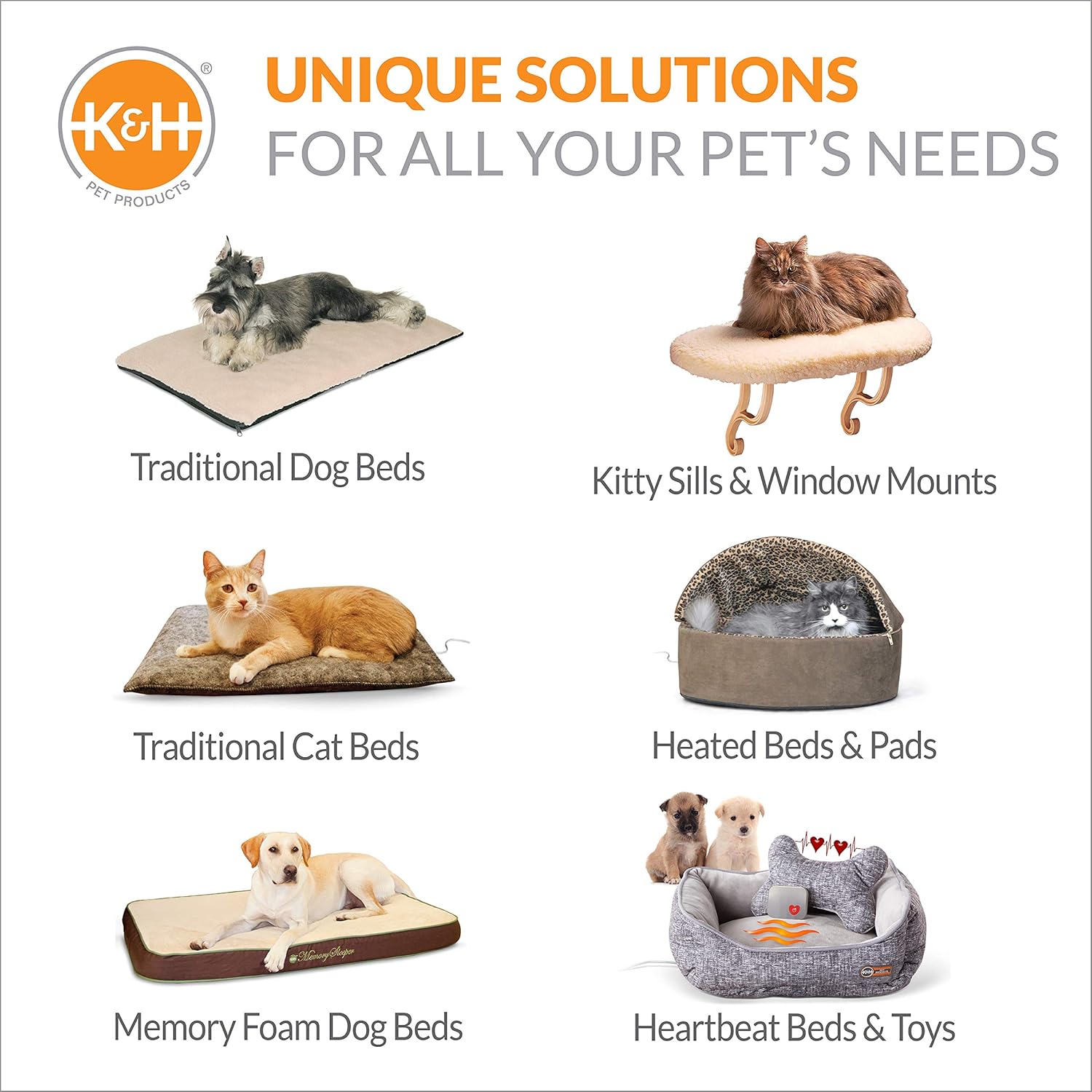 K&H PET PRODUCTS- Cama para mascotas Mod Dream Pod, cueva para gatos de todos...