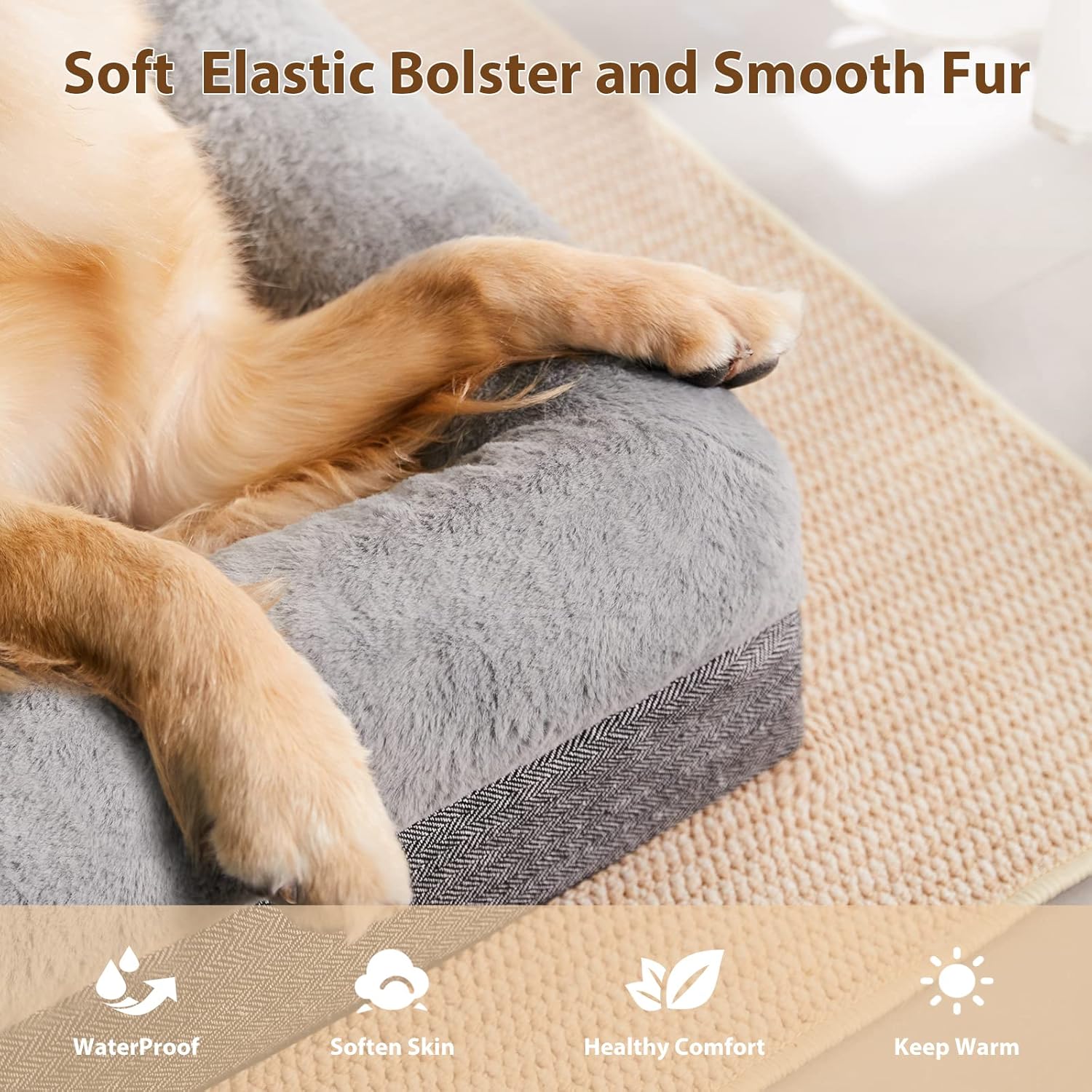 BFPETHOME Sofá cama para perros - Cama lavable para perros con cojín y fundas...