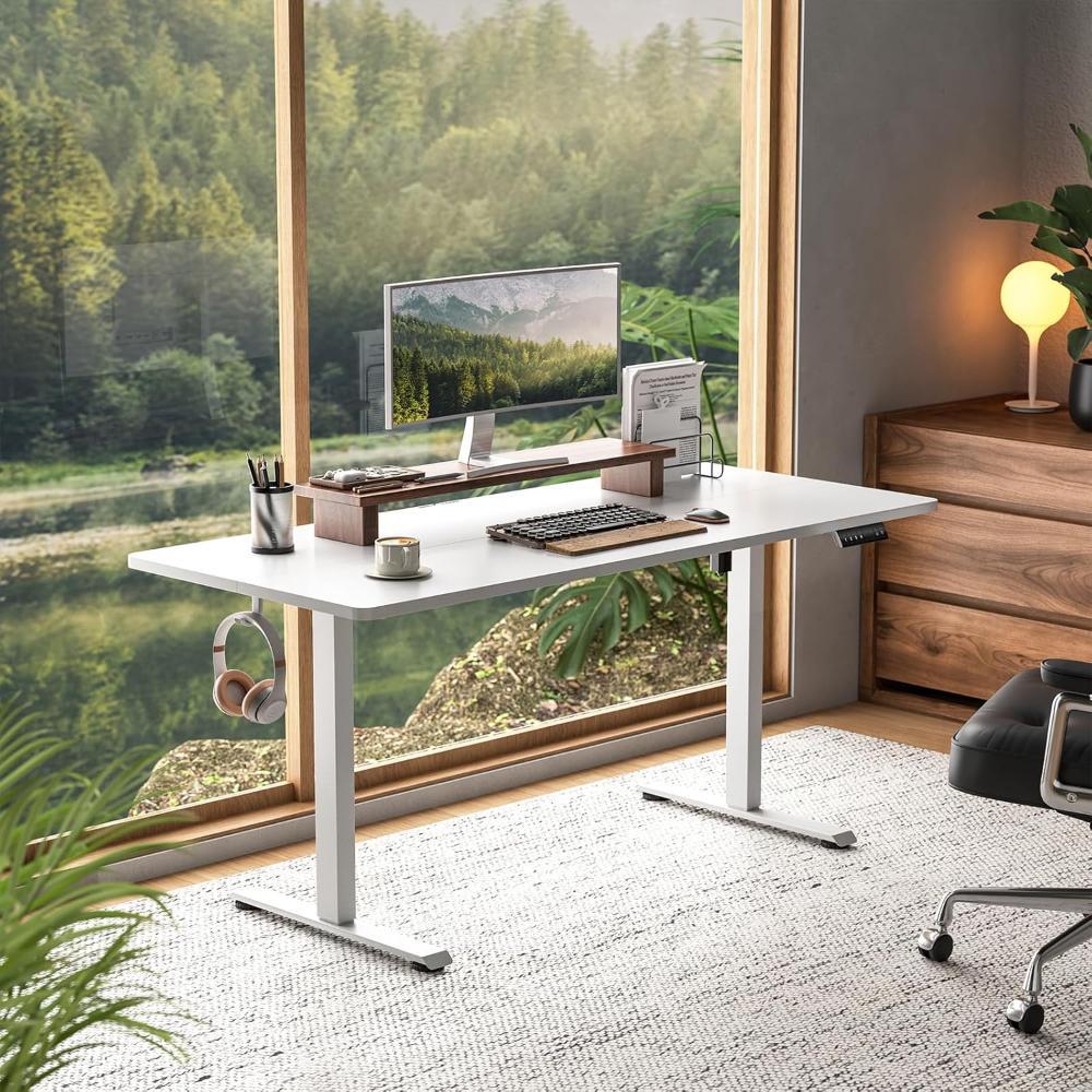 Escritorio Gamer Veken, Blanco De Estilo Moderno