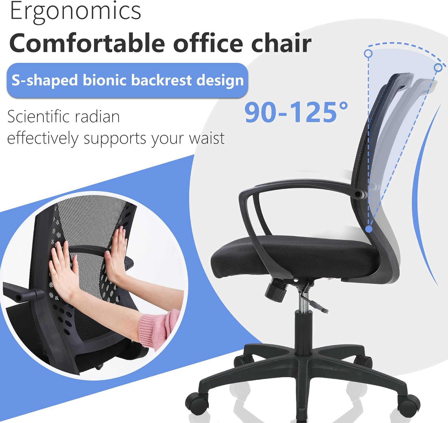 PayLessHere Silla de oficina, silla de escritorio, silla de computadora, silla...