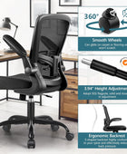 MINLOVE Silla de oficina ergonómica con soporte lumbar ajustable y altura,...