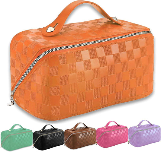 Bolsa de maquillaje de viaje para mujer, Naranja, Vida cotidiana