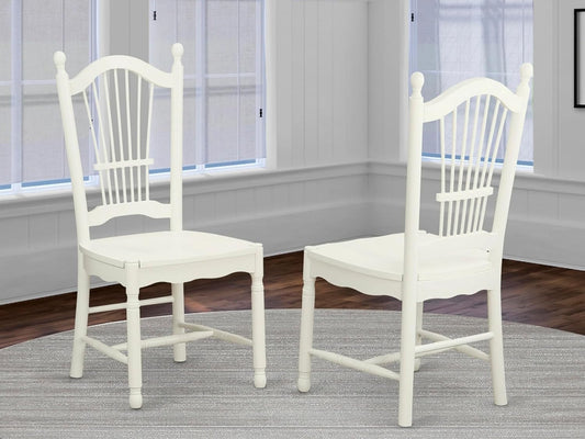 East West Furniture DOC-LWH-W Dover - Sillas de comedor de madera con respaldo...