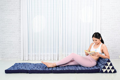 Leewadee Cómodo colchón japonés de suelo, cama tailandesa con cojín triangular,