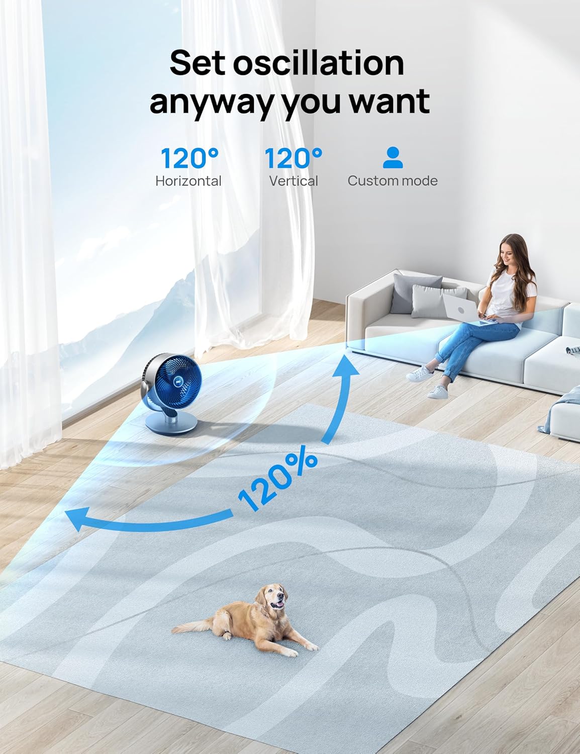 Dreo Ventiladores inteligentes silenciosos de 16 pulgadas y 25 dB para...