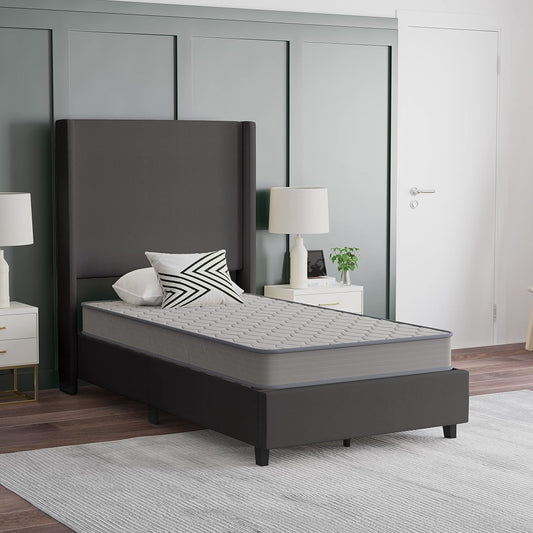 Asteria Premium Comfort Colchón híbrido de resortes interiores firmes de 6