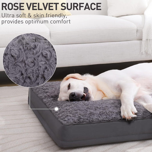 Cama para perros impermeable para perros medianos, terciopelo rosa, suave,...