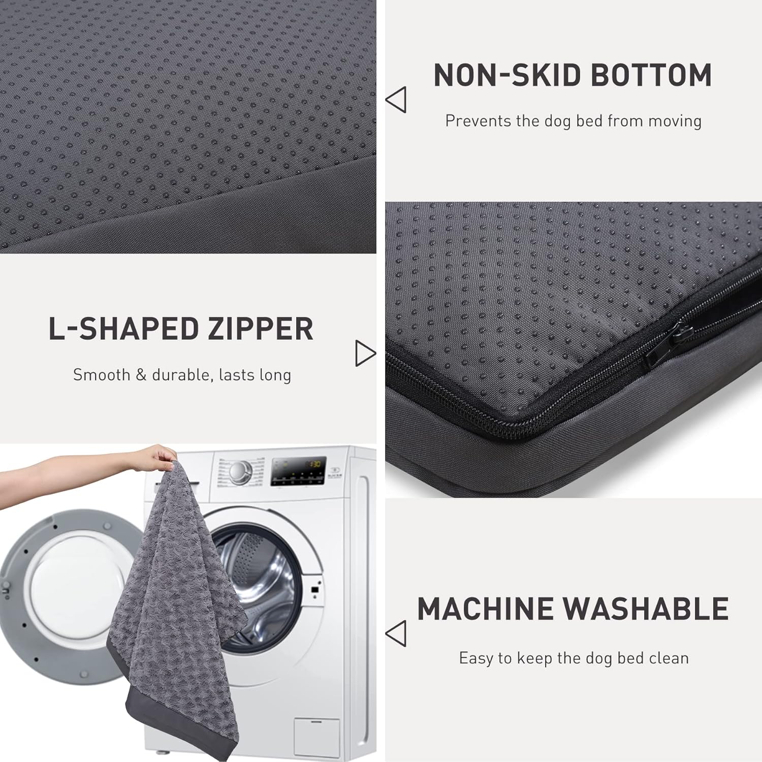 Cama para perros impermeable para perros medianos, terciopelo rosa, suave,...
