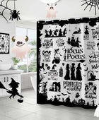 Metawu Cortina de ducha de Halloween, juego de cortinas de ducha de bruja,...