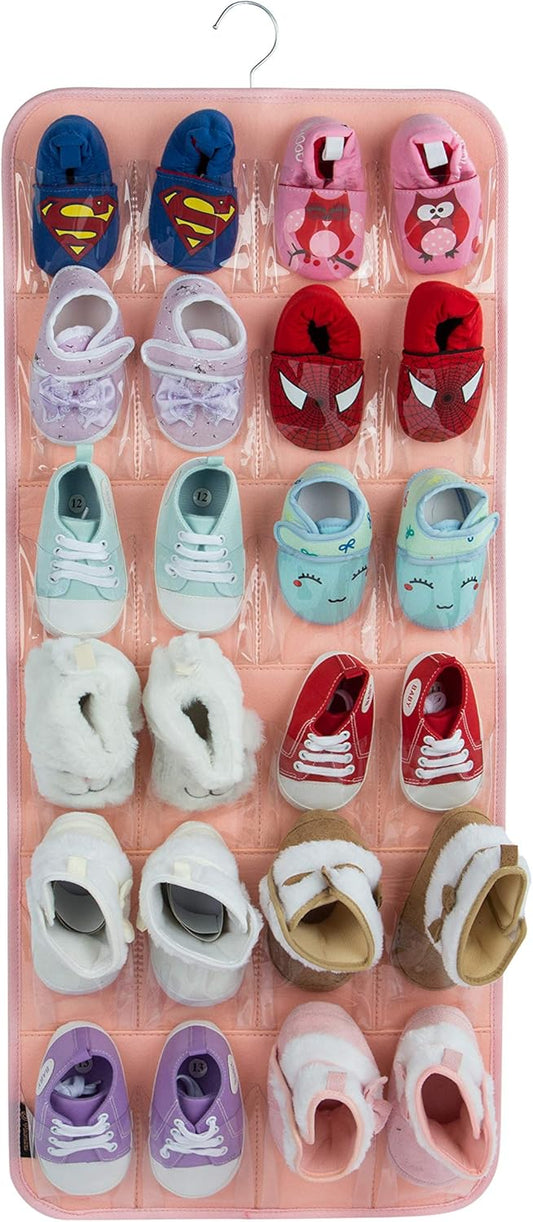 PACMAXI Organizador de zapatos sobre la puerta para 12 pares de zapatos de bebé