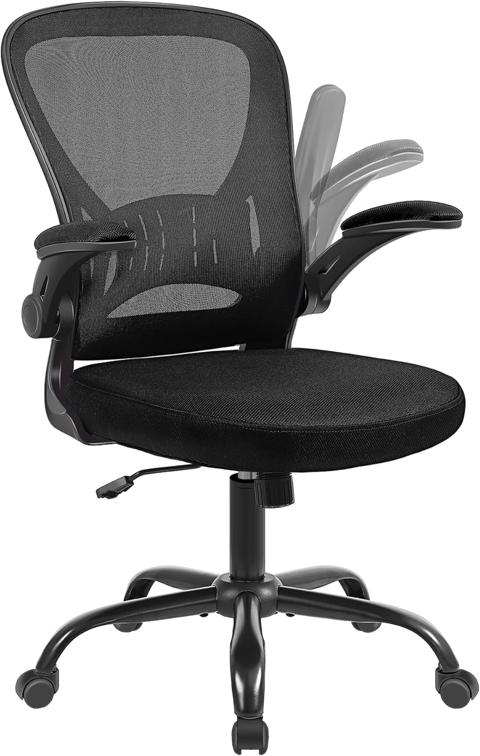 Silla de oficina de malla, silla ergonómica para computadora con brazos...