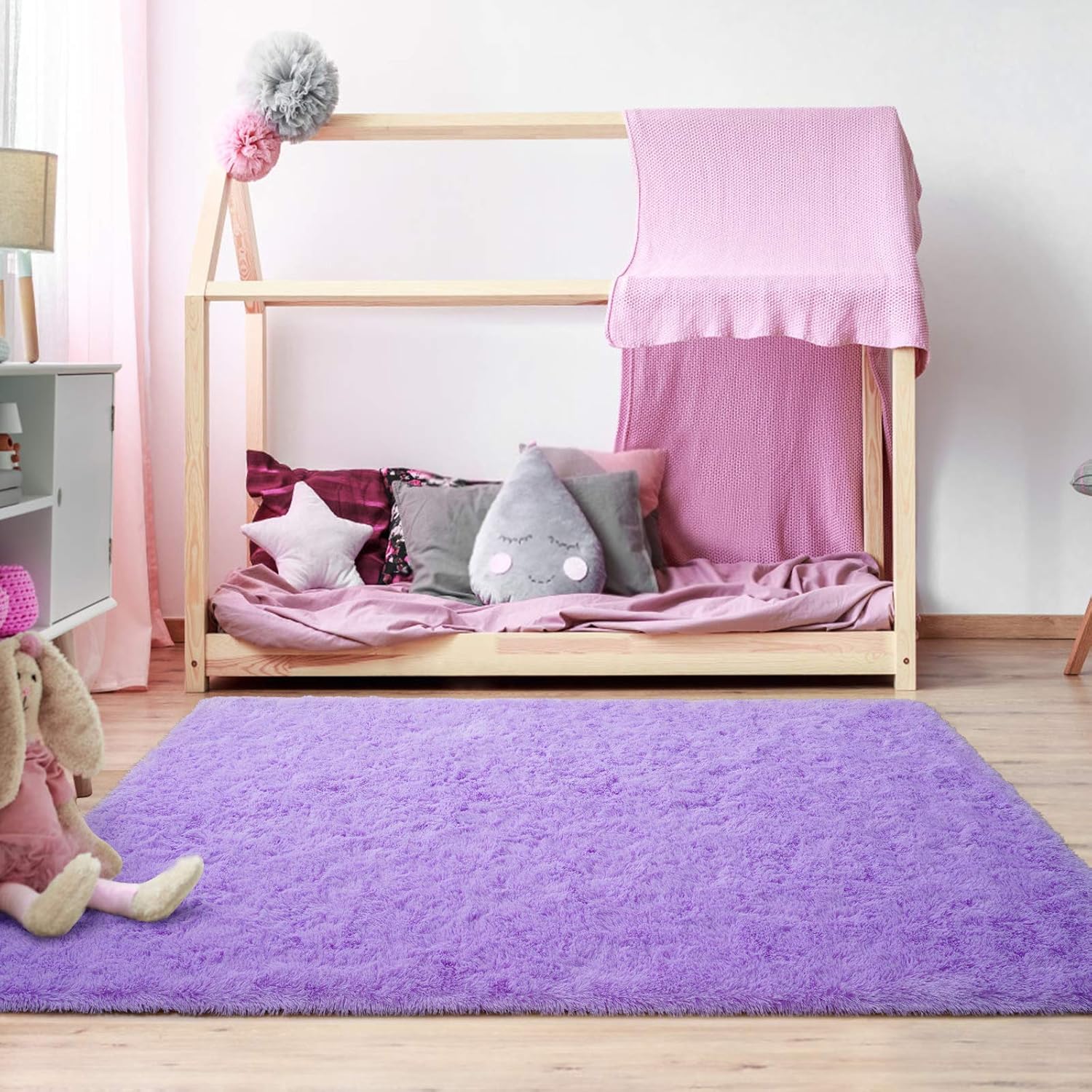 Softlife - Alfombras ultrasuaves y esponjosas para dormitorio de niños y niñas,...