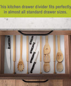 Homemaid Living Organizador de cajones de bambú ajustable y expandible -...