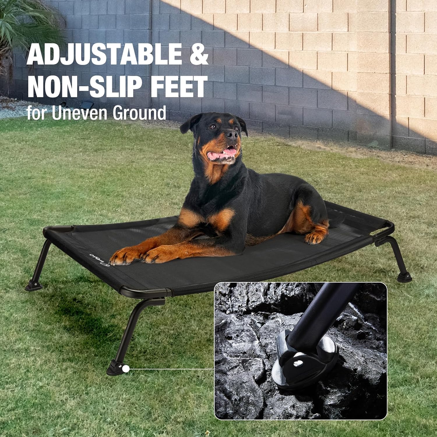 CWC2303A Cama elevada refrescante para perro, cuna curvada para dormir