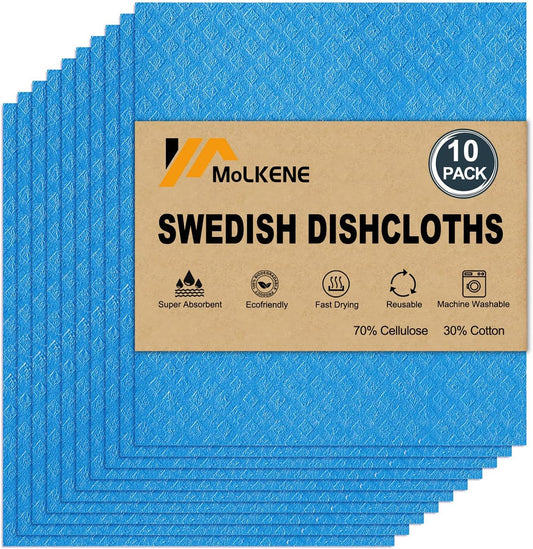 Paños de cocina suecos Paquete de 10 paños de cocina reutilizables Toallas de