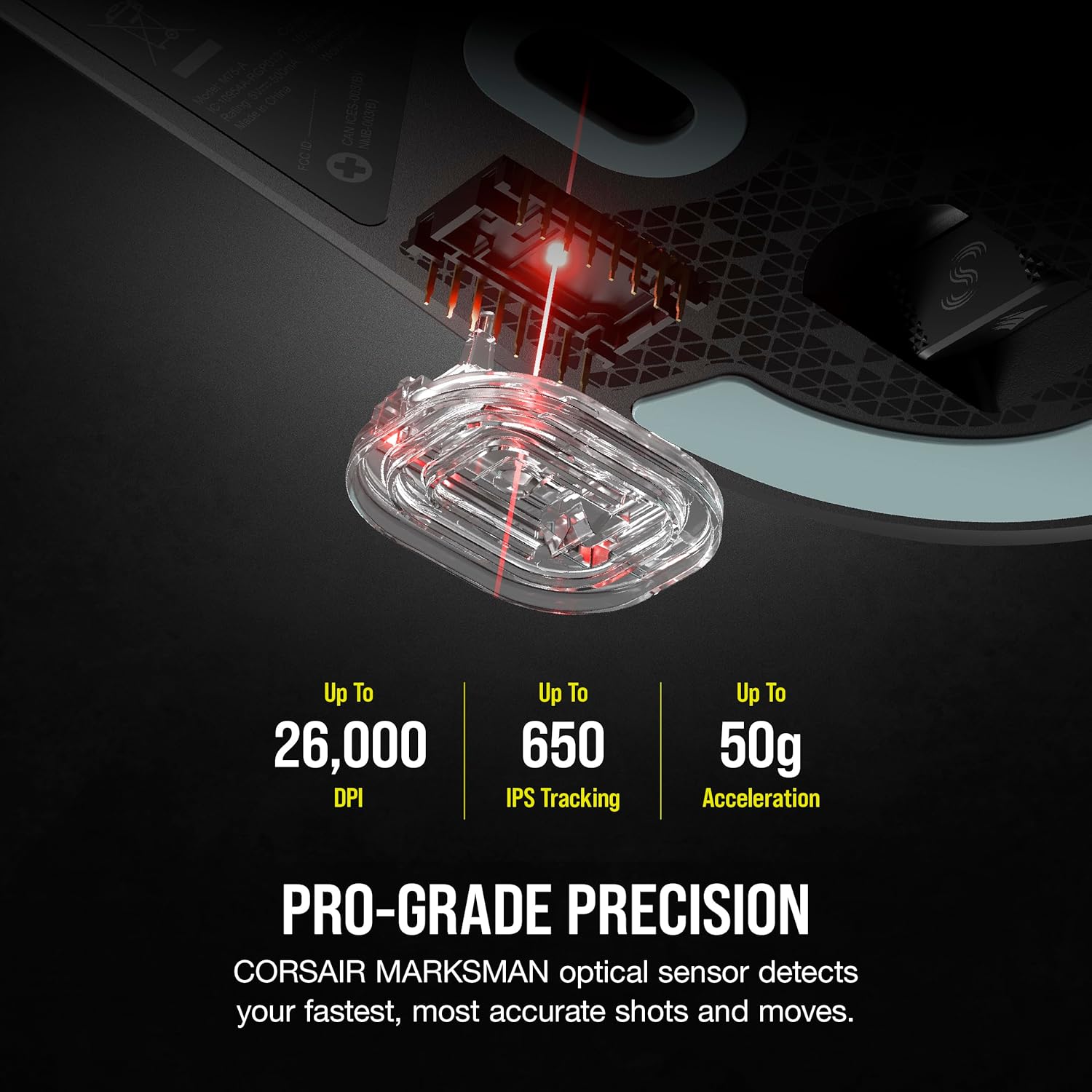 Corsair M75 AIR - Mouse inalámbrico ultra ligero para juegos - 2.4 GHz y...