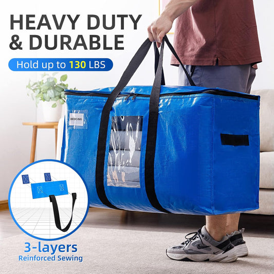 TAILI Bolsas de mudanza extra grandes, paquete de 6 bolsas resistentes para...